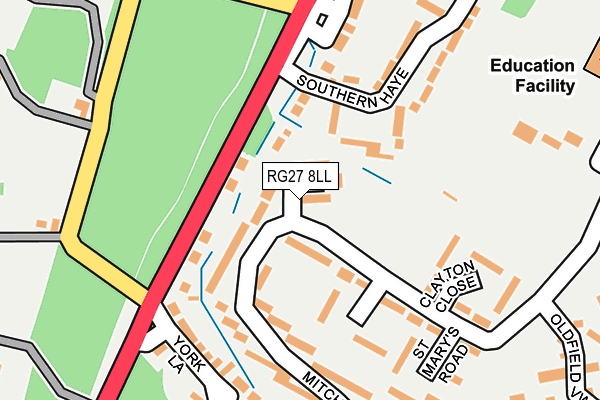 RG27 8LL map - OS OpenMap – Local (Ordnance Survey)
