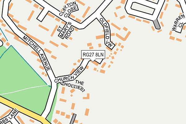 RG27 8LN map - OS OpenMap – Local (Ordnance Survey)