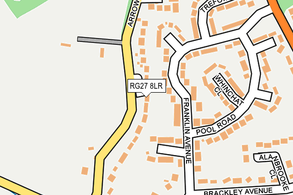 RG27 8LR map - OS OpenMap – Local (Ordnance Survey)