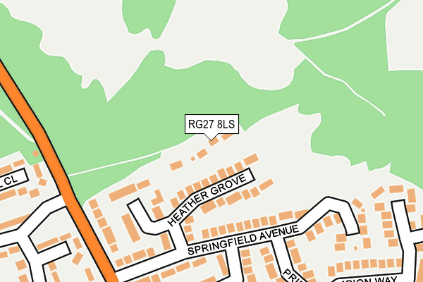 RG27 8LS map - OS OpenMap – Local (Ordnance Survey)