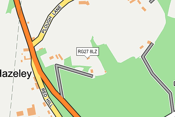 RG27 8LZ map - OS OpenMap – Local (Ordnance Survey)