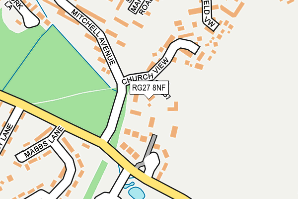 RG27 8NF map - OS OpenMap – Local (Ordnance Survey)