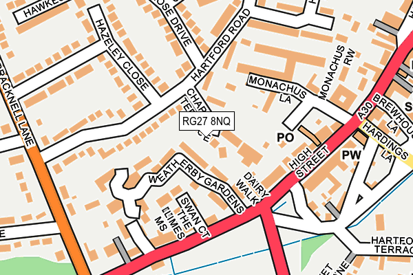 RG27 8NQ map - OS OpenMap – Local (Ordnance Survey)