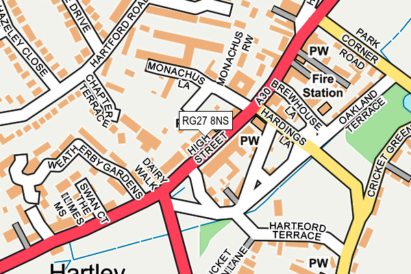 RG27 8NS map - OS OpenMap – Local (Ordnance Survey)