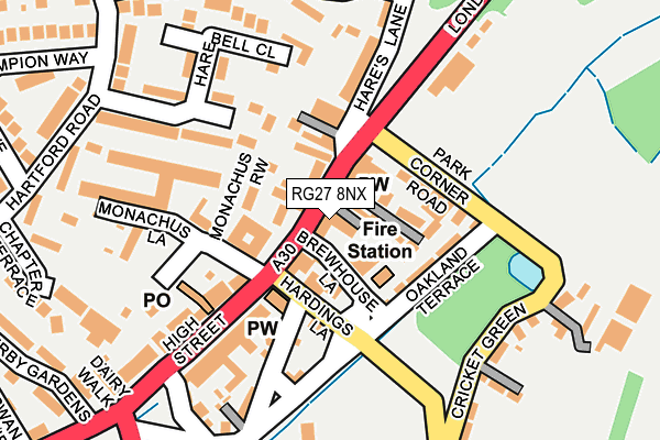 RG27 8NX map - OS OpenMap – Local (Ordnance Survey)
