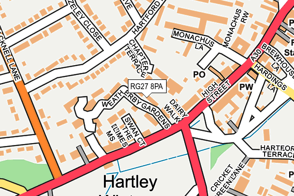 RG27 8PA map - OS OpenMap – Local (Ordnance Survey)