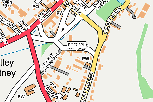 RG27 8PL map - OS OpenMap – Local (Ordnance Survey)