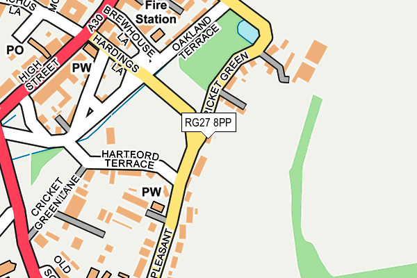 RG27 8PP map - OS OpenMap – Local (Ordnance Survey)