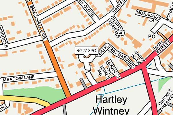 RG27 8PQ map - OS OpenMap – Local (Ordnance Survey)