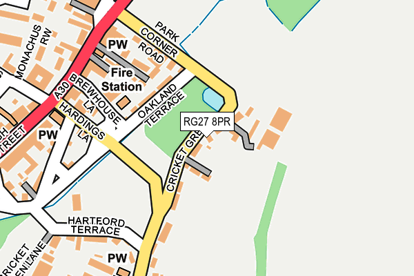 RG27 8PR map - OS OpenMap – Local (Ordnance Survey)