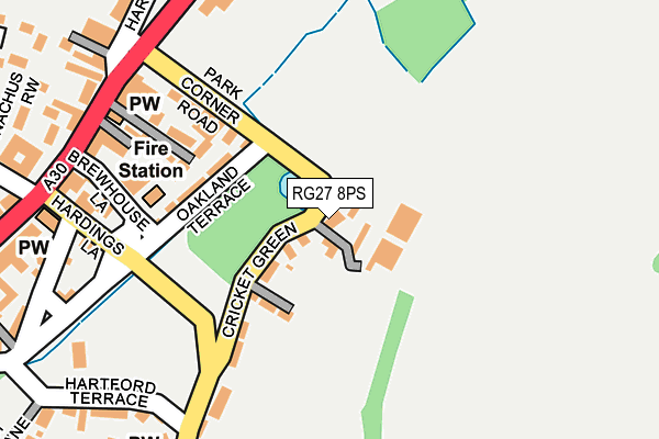 RG27 8PS map - OS OpenMap – Local (Ordnance Survey)