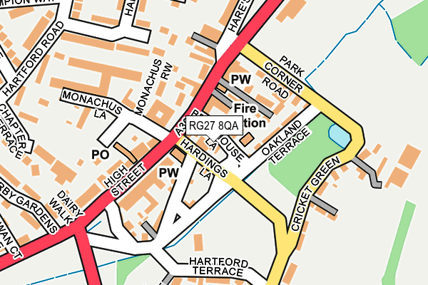 RG27 8QA map - OS OpenMap – Local (Ordnance Survey)