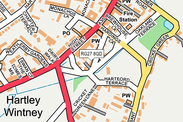 RG27 8QD map - OS OpenMap – Local (Ordnance Survey)