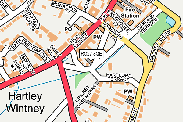 RG27 8QE map - OS OpenMap – Local (Ordnance Survey)