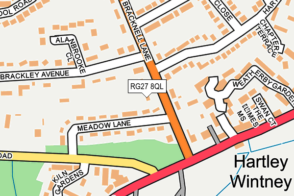 RG27 8QL map - OS OpenMap – Local (Ordnance Survey)