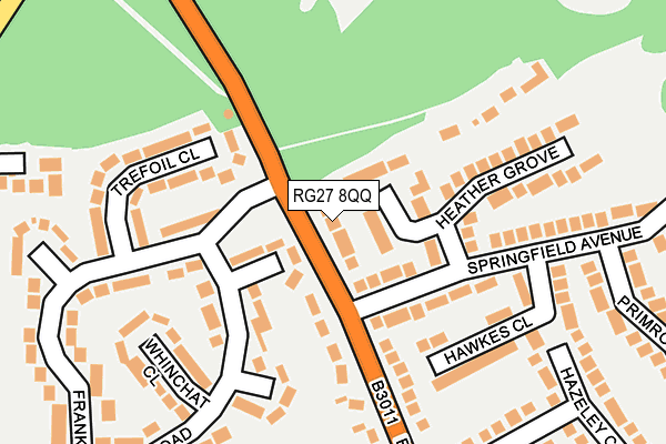 RG27 8QQ map - OS OpenMap – Local (Ordnance Survey)