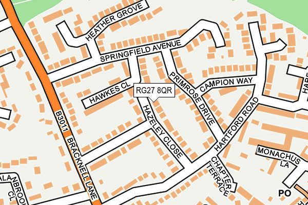 RG27 8QR map - OS OpenMap – Local (Ordnance Survey)