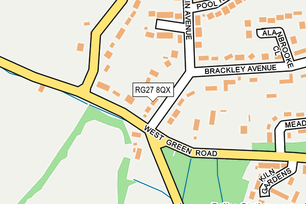 RG27 8QX map - OS OpenMap – Local (Ordnance Survey)