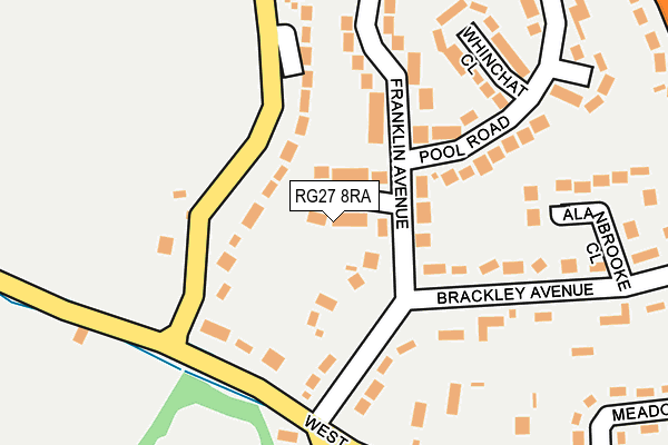 RG27 8RA map - OS OpenMap – Local (Ordnance Survey)