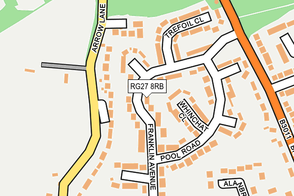 RG27 8RB map - OS OpenMap – Local (Ordnance Survey)