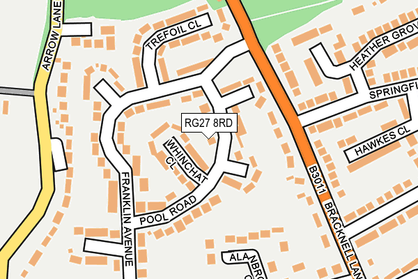 RG27 8RD map - OS OpenMap – Local (Ordnance Survey)