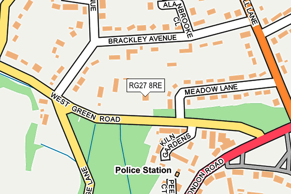 RG27 8RE map - OS OpenMap – Local (Ordnance Survey)