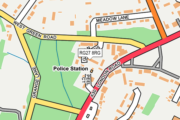 RG27 8RG map - OS OpenMap – Local (Ordnance Survey)