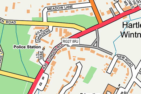 RG27 8RJ map - OS OpenMap – Local (Ordnance Survey)