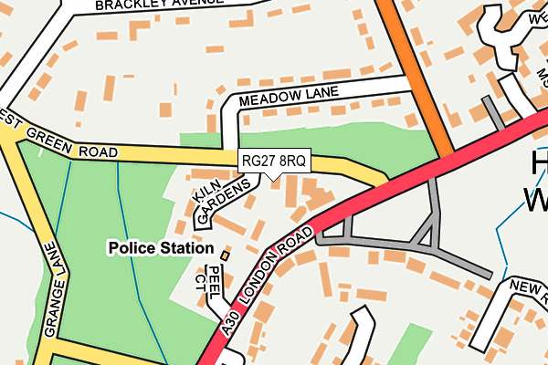 RG27 8RQ map - OS OpenMap – Local (Ordnance Survey)