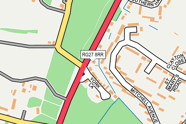 RG27 8RR map - OS OpenMap – Local (Ordnance Survey)
