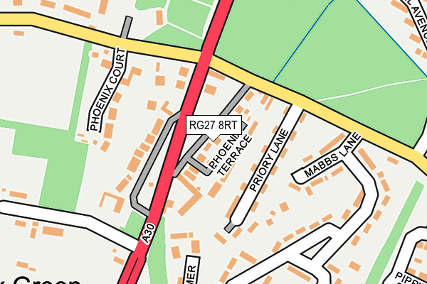 RG27 8RT map - OS OpenMap – Local (Ordnance Survey)