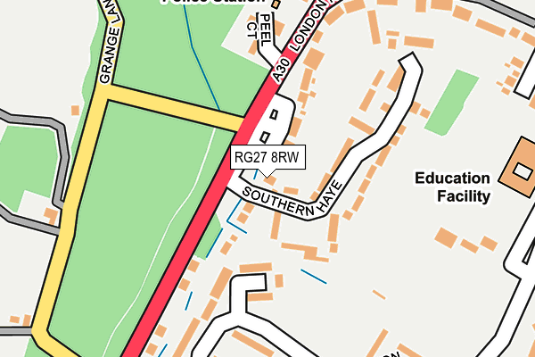 RG27 8RW map - OS OpenMap – Local (Ordnance Survey)