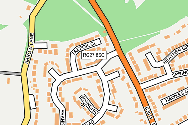 RG27 8SQ map - OS OpenMap – Local (Ordnance Survey)