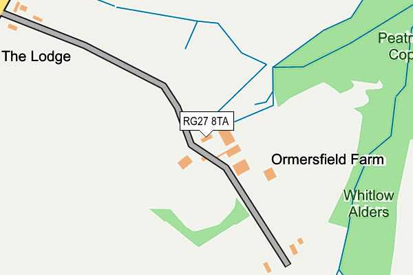 RG27 8TA map - OS OpenMap – Local (Ordnance Survey)