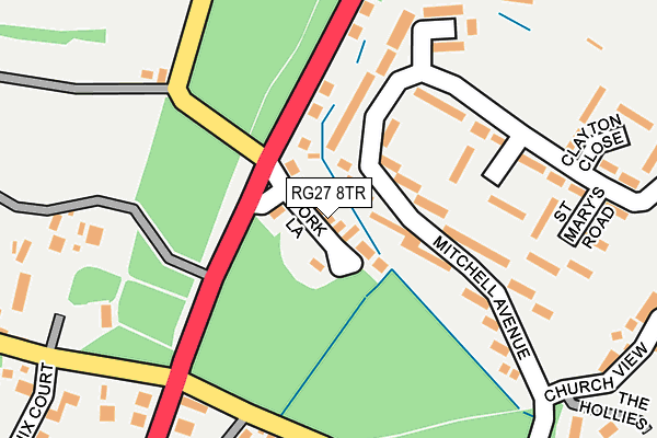 RG27 8TR map - OS OpenMap – Local (Ordnance Survey)