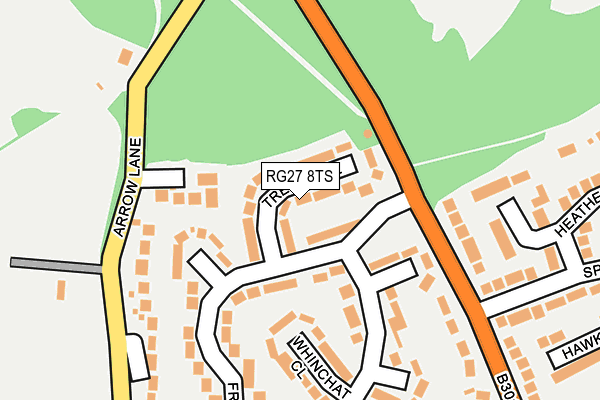 RG27 8TS map - OS OpenMap – Local (Ordnance Survey)