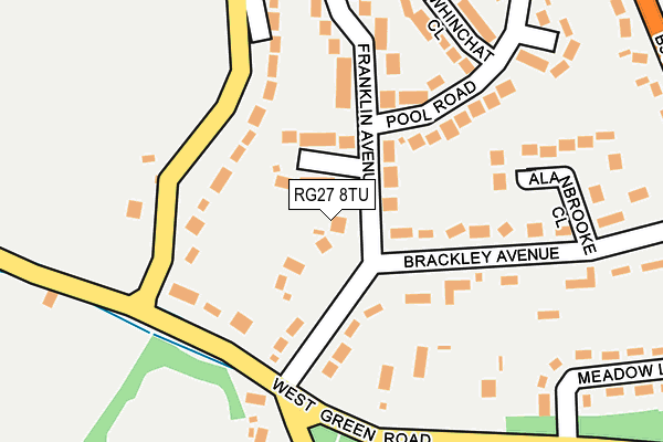 RG27 8TU map - OS OpenMap – Local (Ordnance Survey)