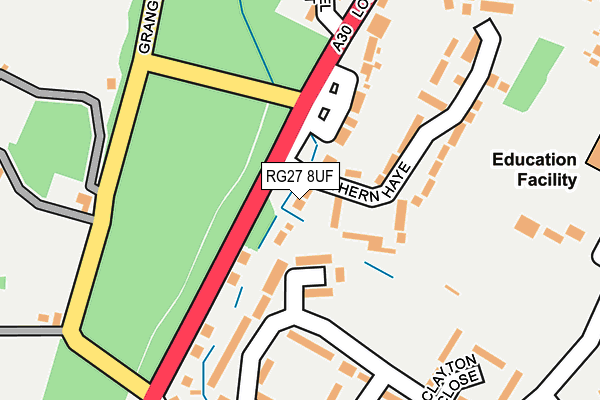RG27 8UF map - OS OpenMap – Local (Ordnance Survey)