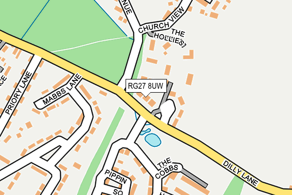 RG27 8UW map - OS OpenMap – Local (Ordnance Survey)