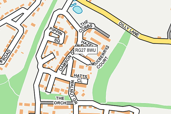 RG27 8WU map - OS OpenMap – Local (Ordnance Survey)