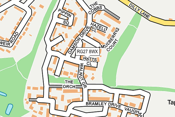 RG27 8WX map - OS OpenMap – Local (Ordnance Survey)