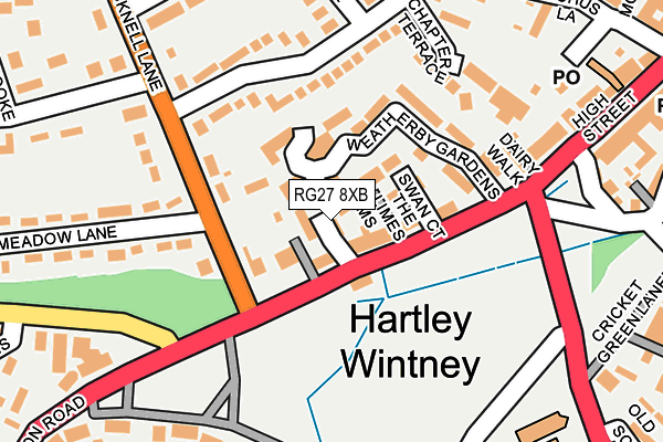 RG27 8XB map - OS OpenMap – Local (Ordnance Survey)