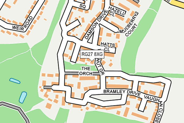 RG27 8XG map - OS OpenMap – Local (Ordnance Survey)