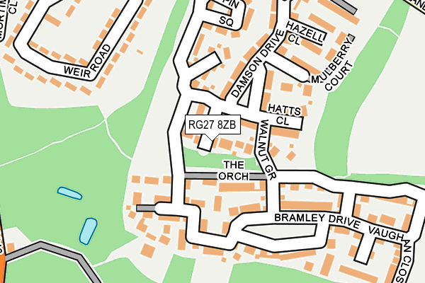 RG27 8ZB map - OS OpenMap – Local (Ordnance Survey)