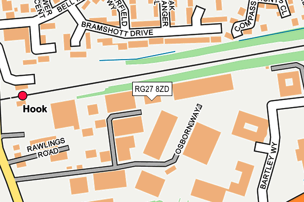 RG27 8ZD map - OS OpenMap – Local (Ordnance Survey)