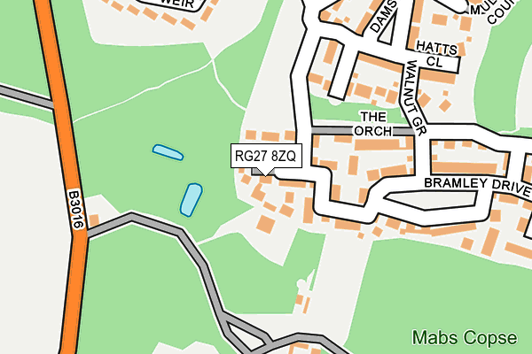 RG27 8ZQ map - OS OpenMap – Local (Ordnance Survey)