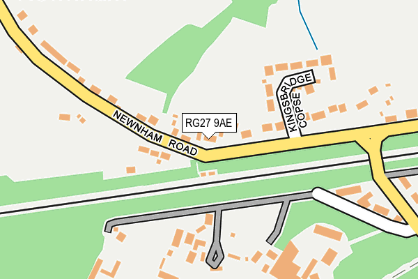 RG27 9AE map - OS OpenMap – Local (Ordnance Survey)