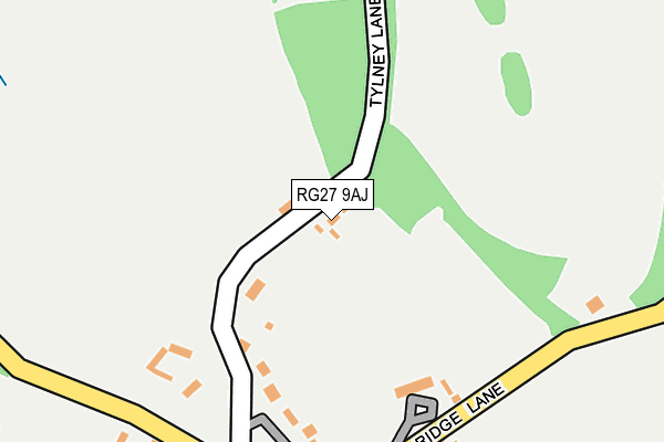 RG27 9AJ map - OS OpenMap – Local (Ordnance Survey)
