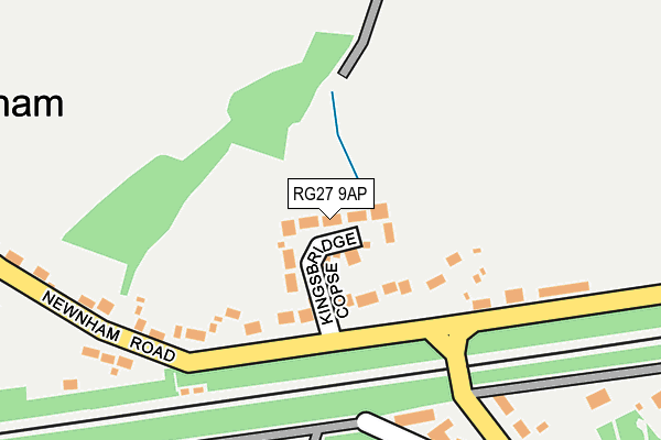 RG27 9AP map - OS OpenMap – Local (Ordnance Survey)