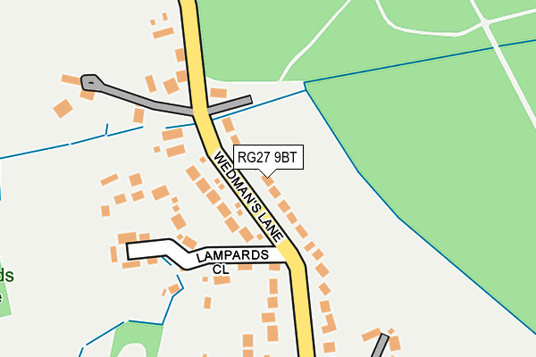 RG27 9BT map - OS OpenMap – Local (Ordnance Survey)